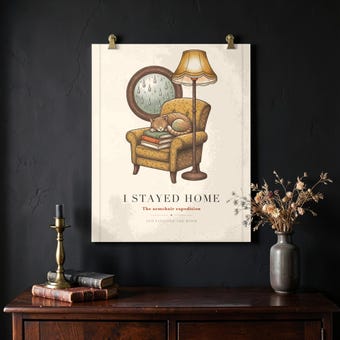 I Stayed Home Cat Reading Nook Print photo 2