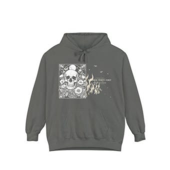 Skull and Poppies Comfort Colors Hoodie photo 3