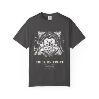 Gothic Jack O Lantern Trick or Treat T-Shirt photo 6