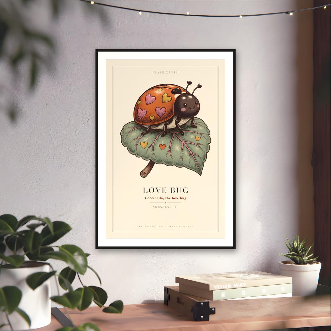 Love Bug Ladybug Print — art print by WedgeAtelier
