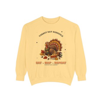 Eat Nap Repeat Thanksgiving Sweatshirt photo 3