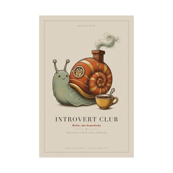 Introvert Club Snail Print photo 3