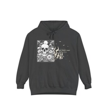 Skull and Poppies Comfort Colors Hoodie photo 2