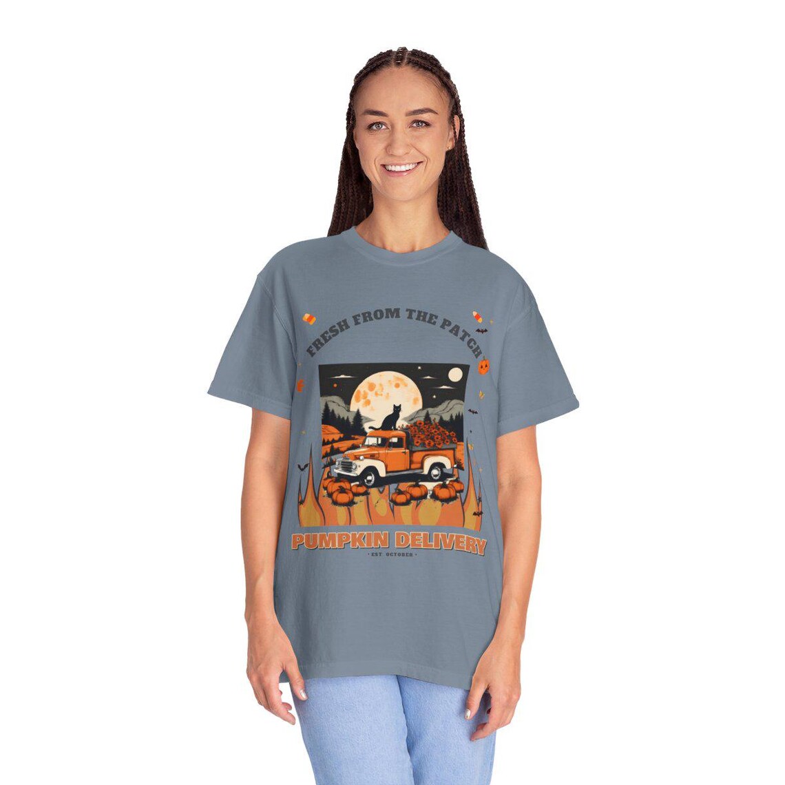 Pumpkin Delivery Truck Tee by WedgeAtelier
