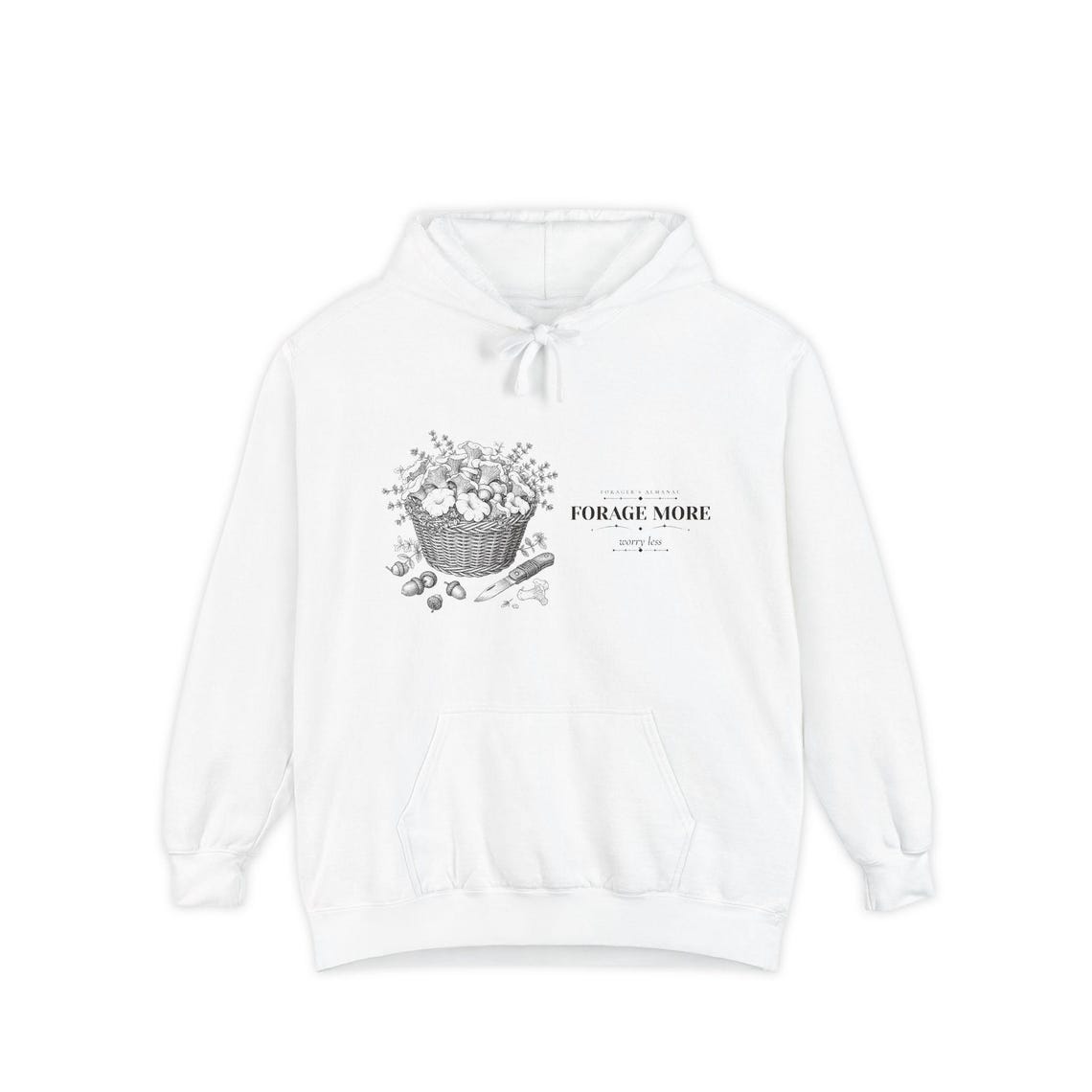 Cottagecore Chanterelle Mushroom Hoodie by WedgeAtelier