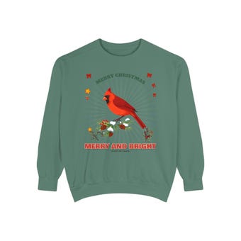 Retro Cardinal Christmas Sweatshirt photo 6