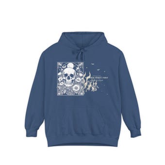 Skull and Poppies Comfort Colors Hoodie photo 5