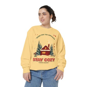 Stay Cozy Cabin Christmas Sweatshirt photo 5