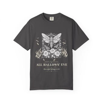 Gothic Moth Engraving T-Shirt photo 6