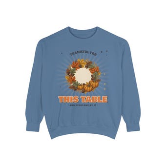 Thankful for This Table Comfort Colors Sweatshirt photo 4