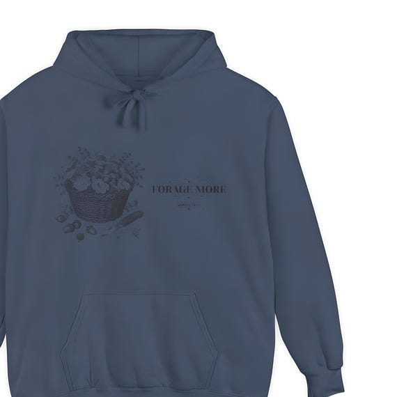 Foraging Mushroom Hoodie — Comfort Colors hoodie by WedgeAtelier