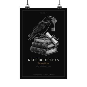 Dark Academia Raven Print photo 2