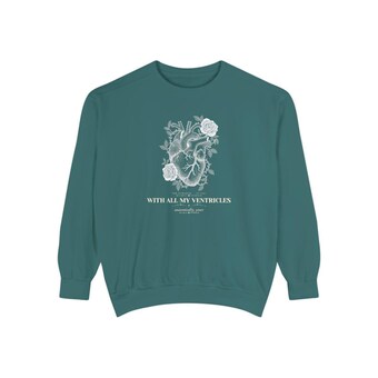 Anatomical Heart Comfort Colors Sweatshirt photo 4