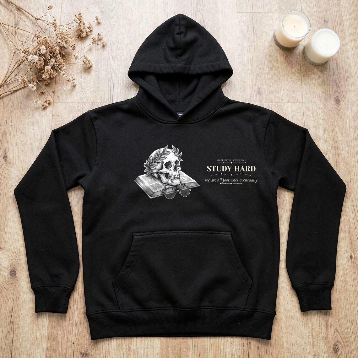 Dark Academia Skull Hoodie by WedgeAtelier