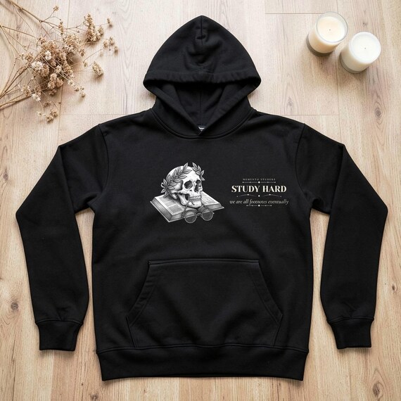 Dark Academia Skull Hoodie by WedgeAtelier