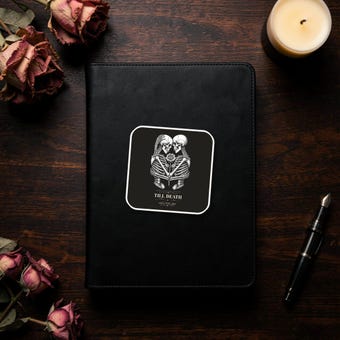Till Death Skeleton Couple Vinyl Sticker photo 3