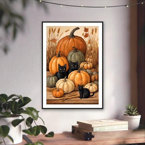 Folk Art Harvest Print — art print by WedgeAtelier