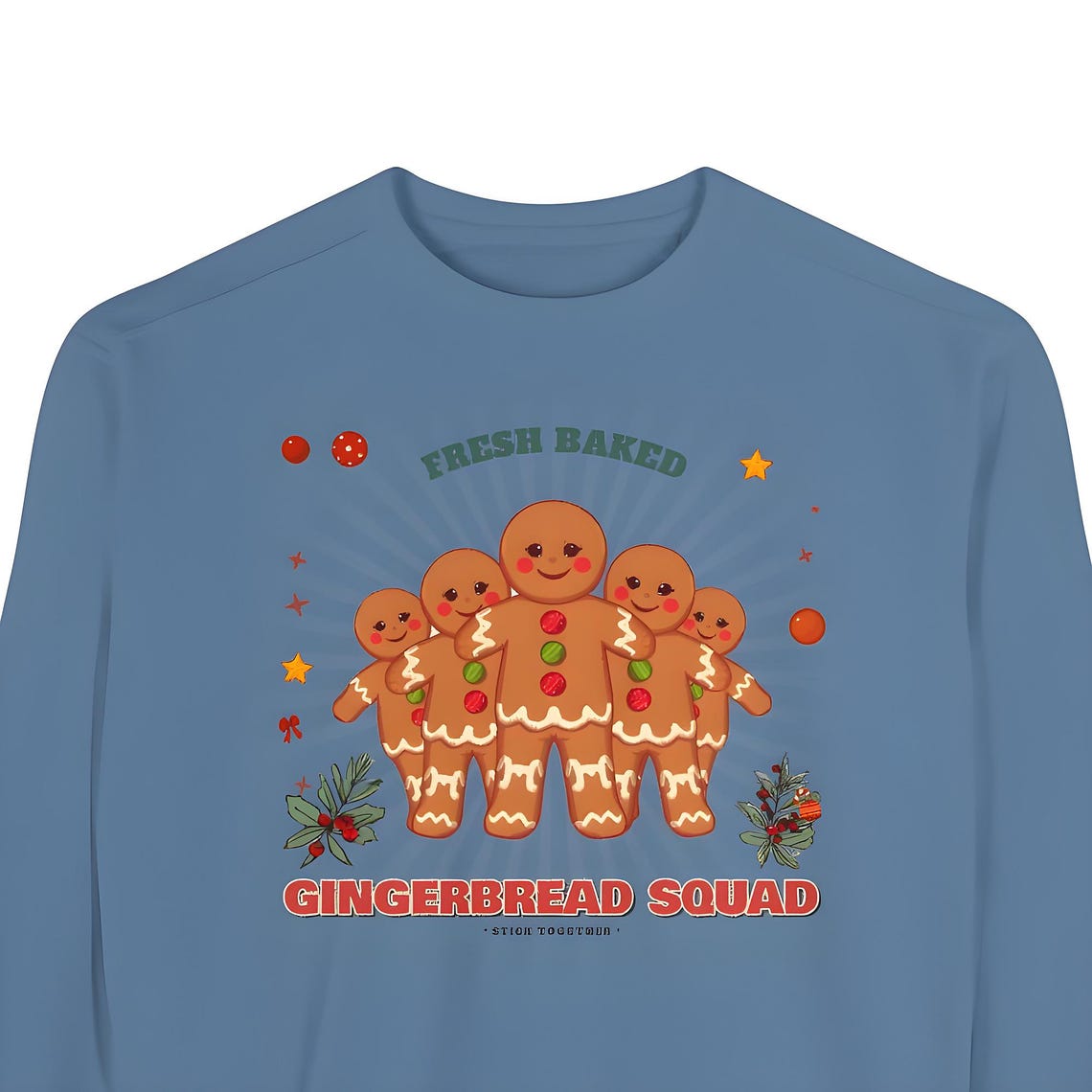 Gingerbread Squad Sweatshirt — Comfort Colors crewneck sweatshirt by WedgeAtelier