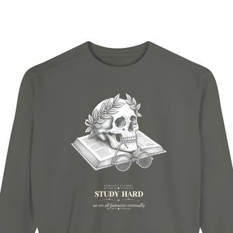 Dark Academia Skull Sweatshirt photo 2