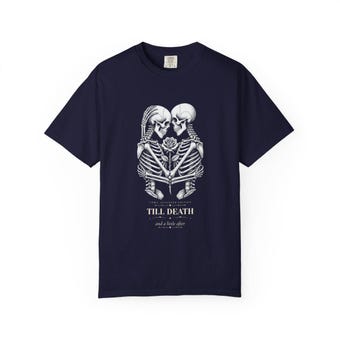 Till Death Skeleton Couple Comfort Colors Shirt photo 6