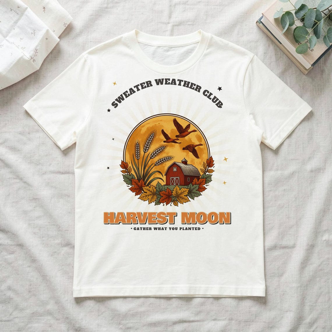 Harvest Moon Barn Tee by WedgeAtelier