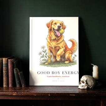 Golden Retriever Retro Art Print photo 3