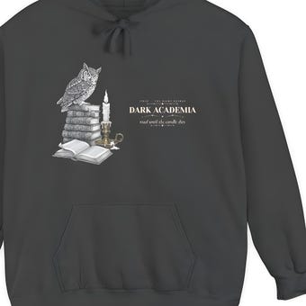 Dark Academia Owl Hoodie photo 4