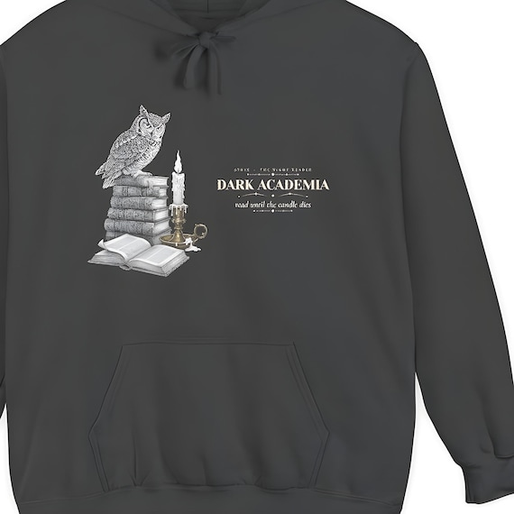 Dark Academia Owl Hoodie — Comfort Colors hoodie by WedgeAtelier