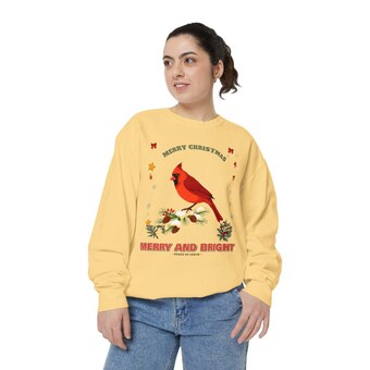 Retro Cardinal Christmas Sweatshirt photo 5