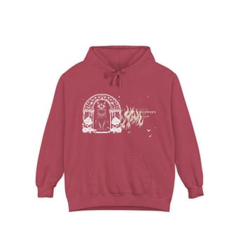 Gothic Black Cat Halloween Hoodie photo 6