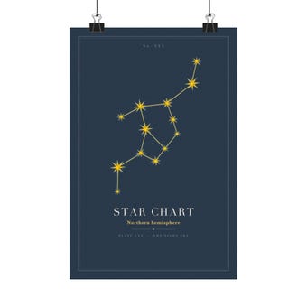 Northern Hemisphere Star Chart Print photo 2
