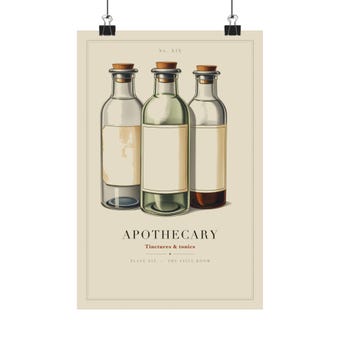 Vintage Apothecary Bottles Print photo 2