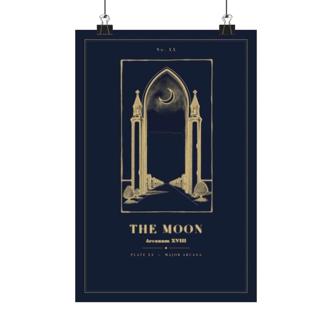 The Moon Tarot Wall Art Print by WedgeAtelier