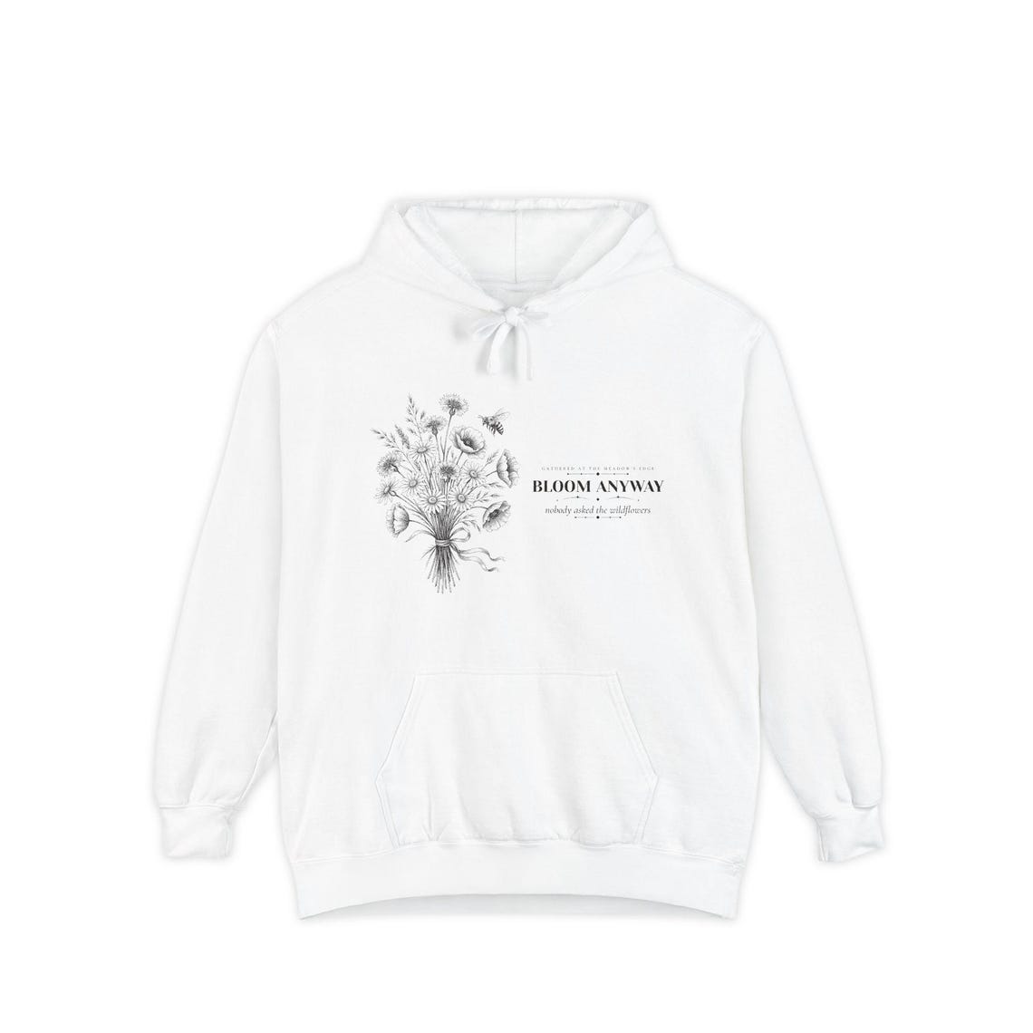Cottagecore Wildflower Bouquet Hoodie by WedgeAtelier