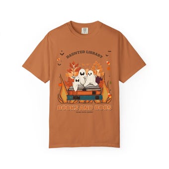 Books and Boos Comfort Colors Halloween Shirt photo 4