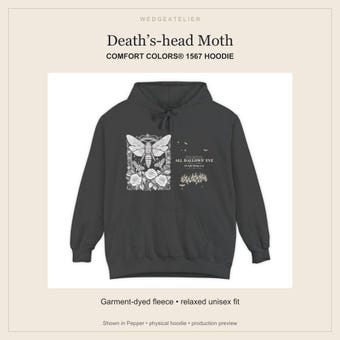 Gothic Moth Halloween Hoodie photo 2