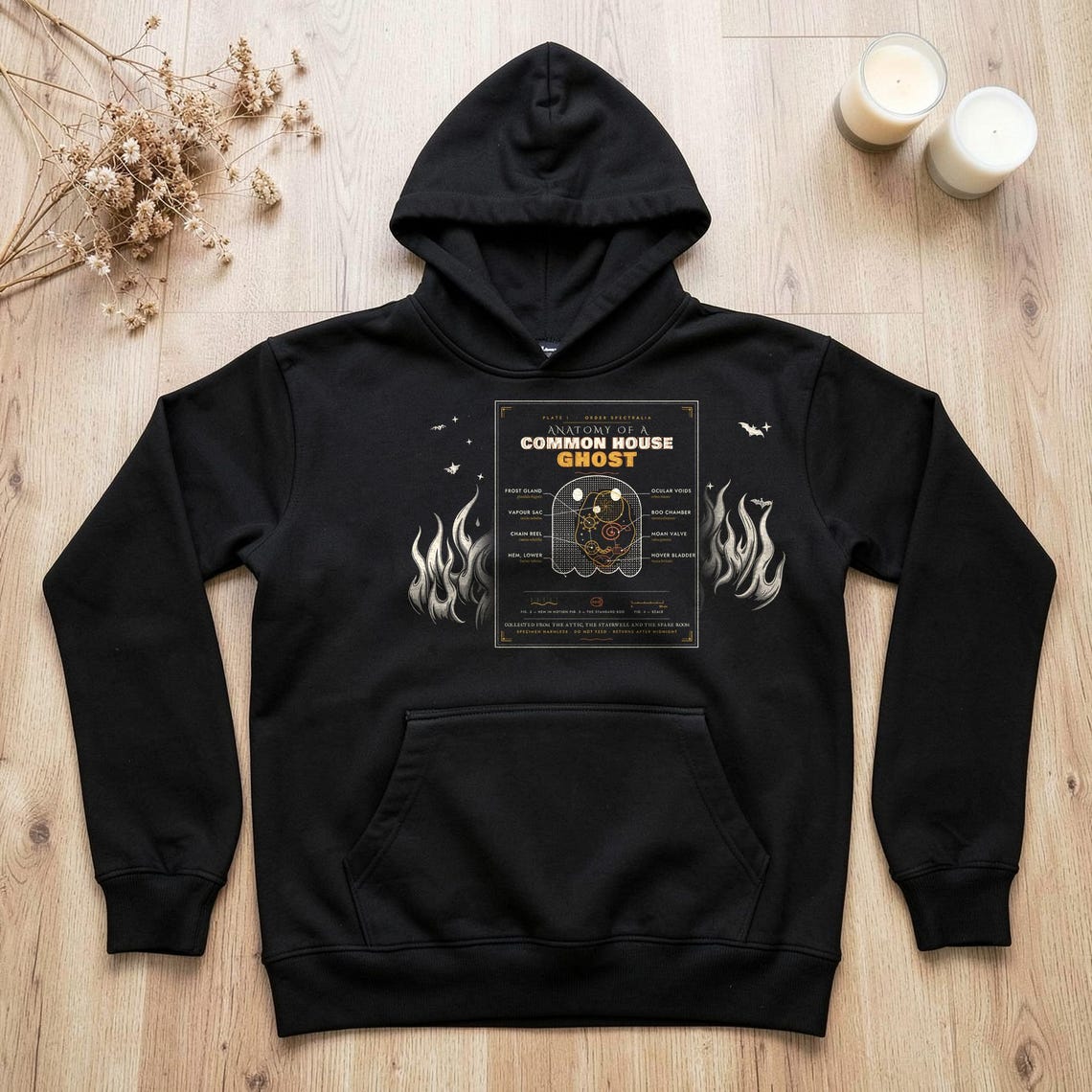 Funny Ghost Anatomy Hoodie by WedgeAtelier