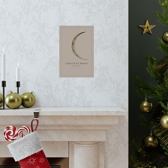 Gold Crescent Moon Poster photo 6