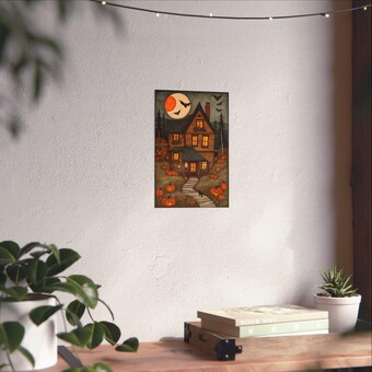 Haunted Cottage Folk Art Print photo 6