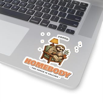 Homebody Sloth Sticker photo 5
