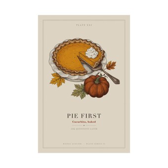 Pie First Thanksgiving Print photo 3