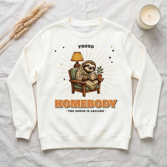 Sloth Homebody Sweatshirt by WedgeAtelier