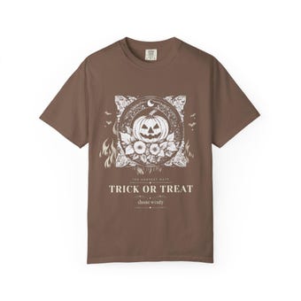 Gothic Jack O Lantern Trick or Treat T-Shirt photo 2