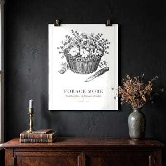 Foraging Mushroom Wall Art Print photo 4