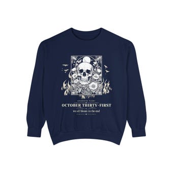Gothic Skull and Poppies Sweatshirt photo 5