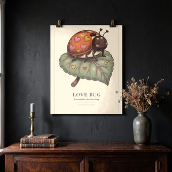 Love Bug Ladybug Wall Art Print photo 4