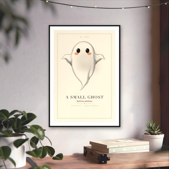 Minimalist Ghost Print — art print by WedgeAtelier