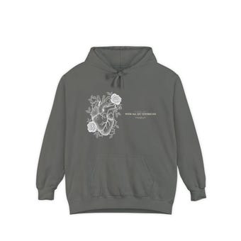 Anatomical Heart Comfort Colors Hoodie photo 3