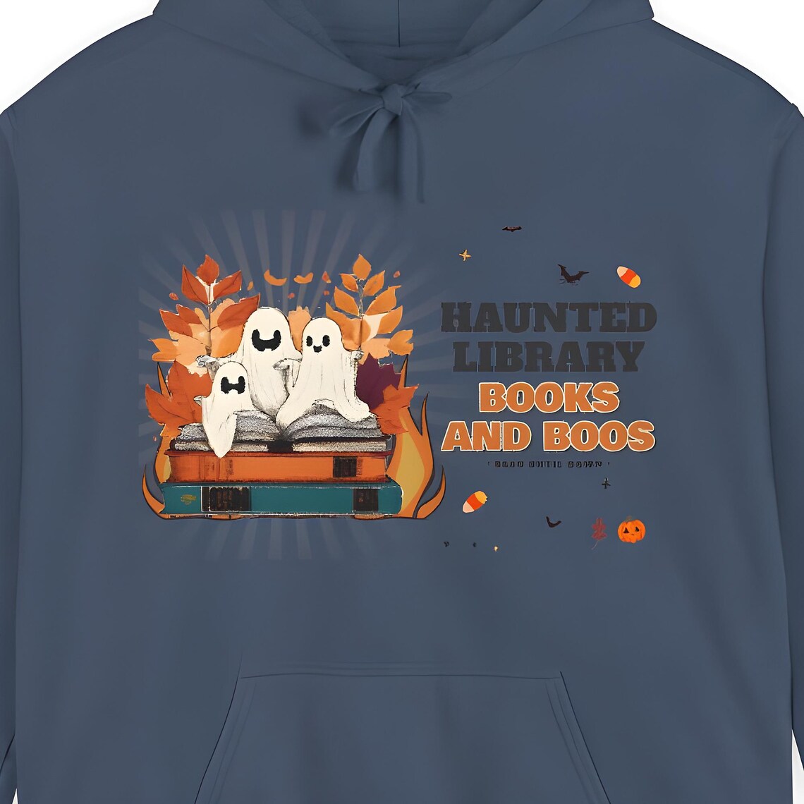 Books and Boos Comfort Colors Hoodie — Comfort Colors hoodie by WedgeAtelier