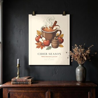 Retro Apple Cider Season Wall Art Print photo 4